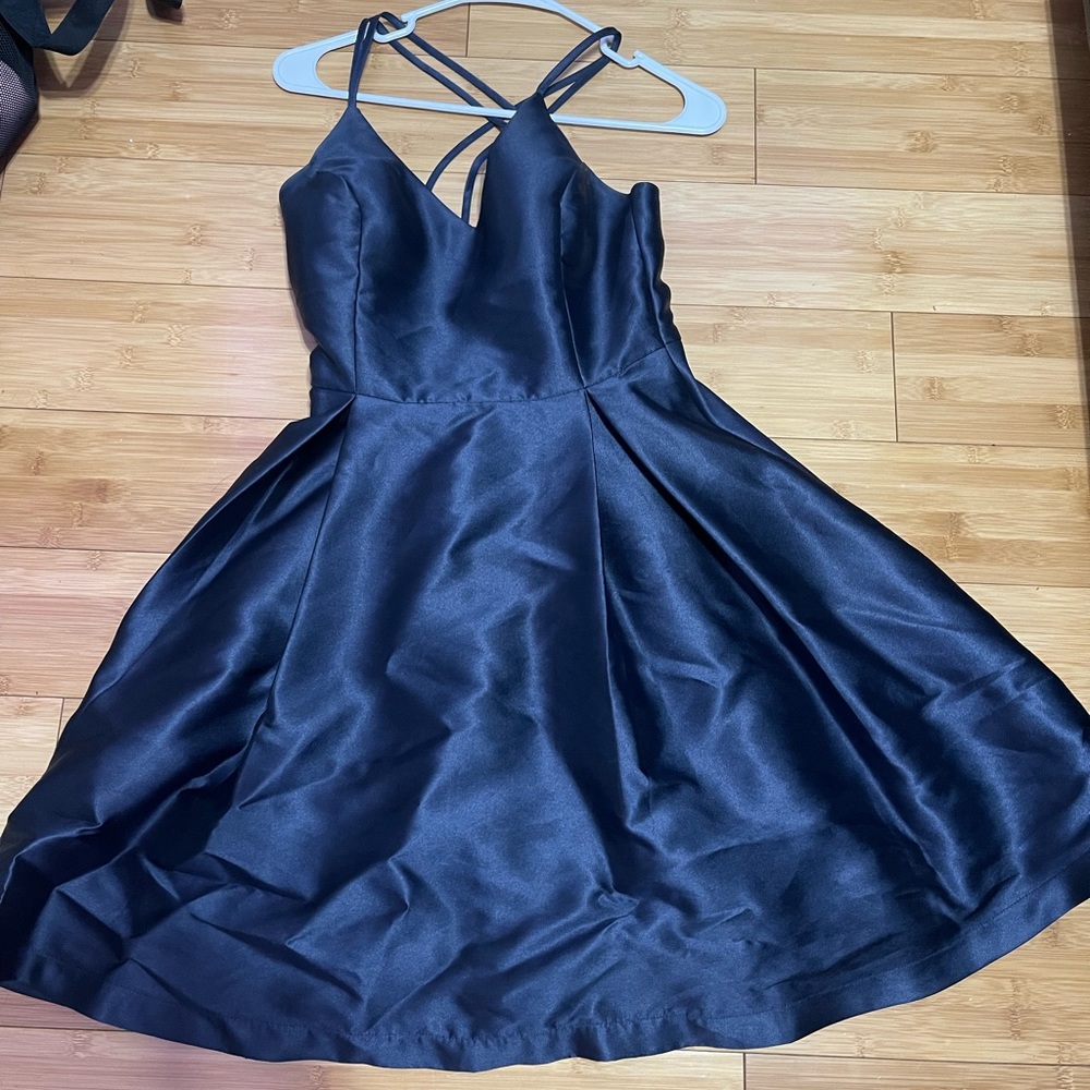 navy prom/homecoming dress promgirl